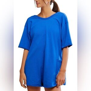 Free People Movement Electric Shock Hot Shot T-Shirt Romper Coddy Oversized